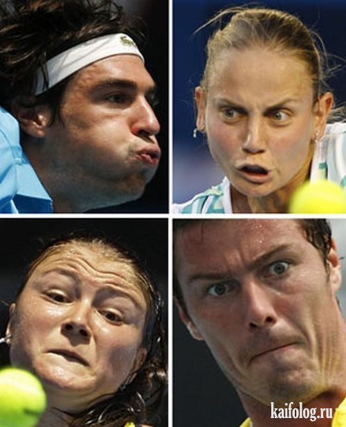 Прикольные лица спортсменов (47 фото)