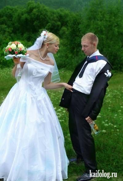 Прикольные свадебные фото (50 фото)