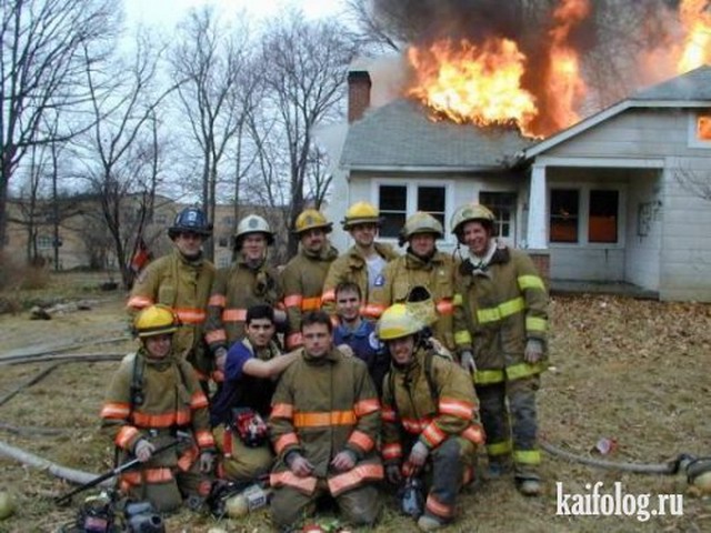 Пожарники жгут (40 фото)