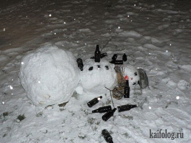 Пьяные снеговики (25 фото)