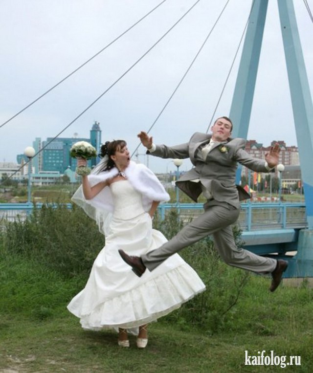 Смешные свадебные фото (45 фото)