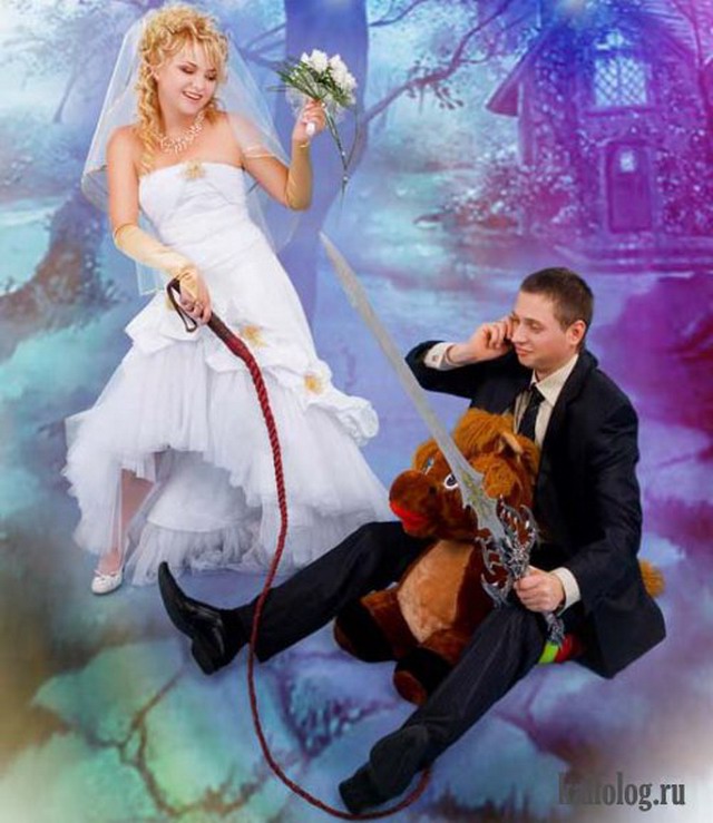 Прикольный свадебный фотошоп (27 фото)