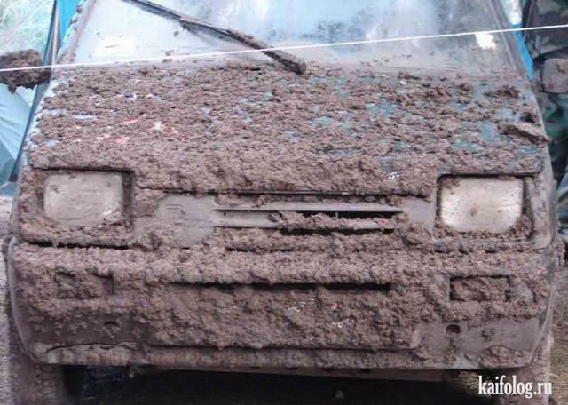 Приколы с грязными авто (50 фото)