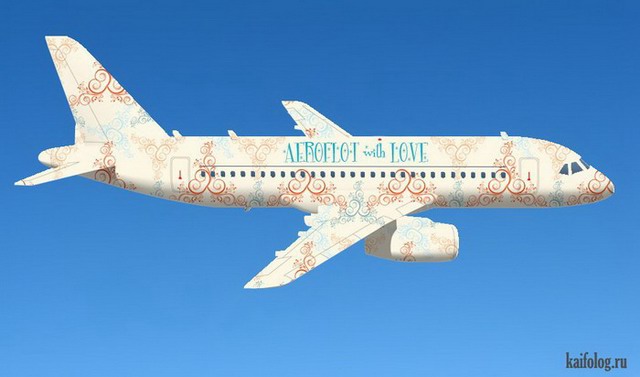 Раскрась самолет аэрофлота (35 фото)