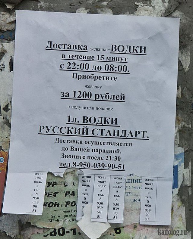 Вывески, надписи и объявления по-русски (40 фото)