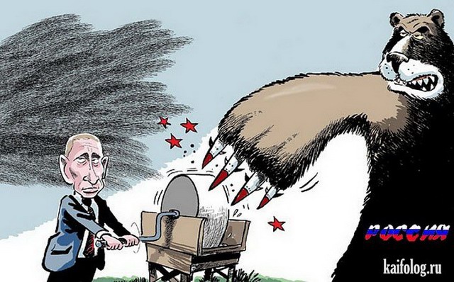 Зарубежные карикатуры и картины на Путина (40 картинок)