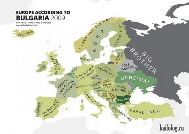Карта Европы глазами разных стран мира (15 картинок)