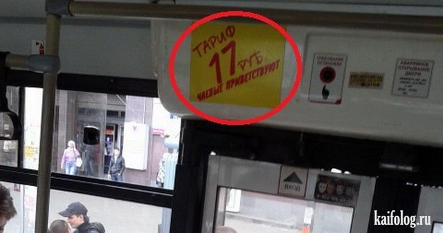 Приколы в автобусах (55 фото)