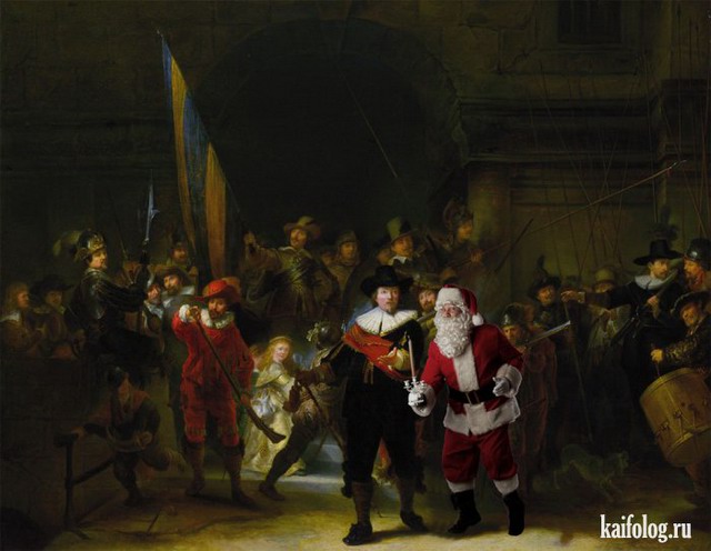 Santa Classics или Санта-Клаус на известных картинах