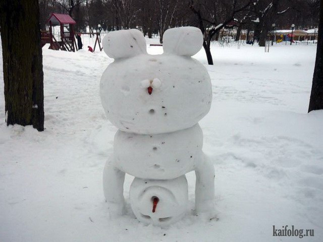 Смешные снеговики (45 фото)