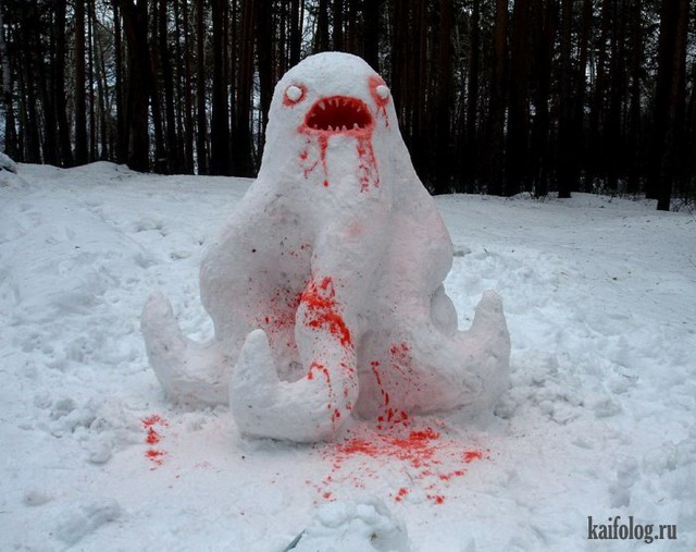 Смешные снеговики (45 фото)