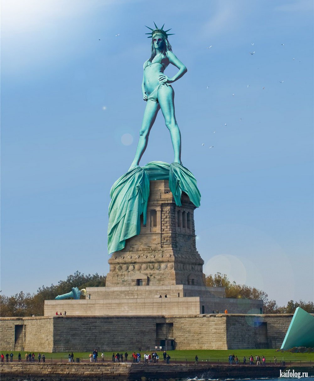 Приколы со Статуей Свободы (50 фотожаб) .