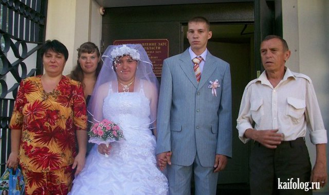 Прикольные и неудачные свадебные фото (50 штук)