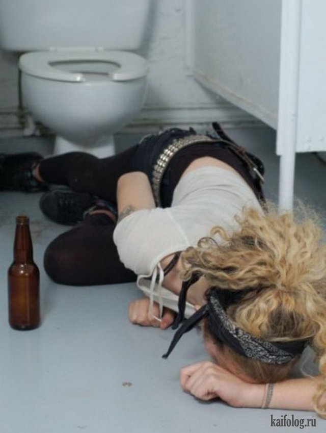 Приколы про пьяных девушек (45 фото)