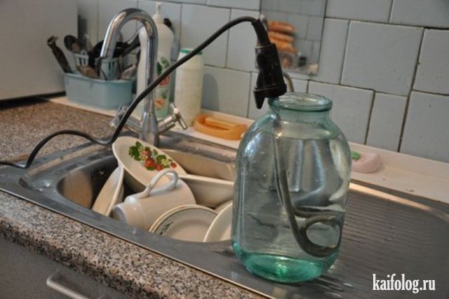 Приколы про отключение горячей воды (40 фото)