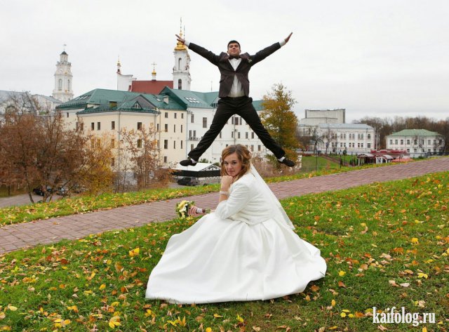 Реально прикольные свадебные фото (50 штук)