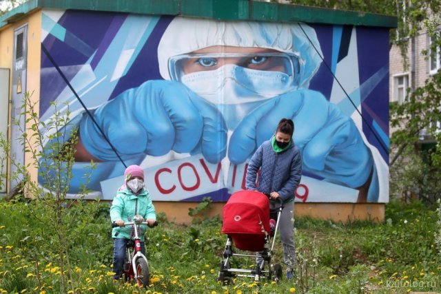 Граффити про коронавирус (40 фото)